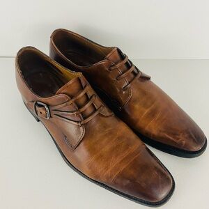 Silvano Sassetti for Neiman Marcus Men's Brown Square Toe Oxford Shoes Size 8